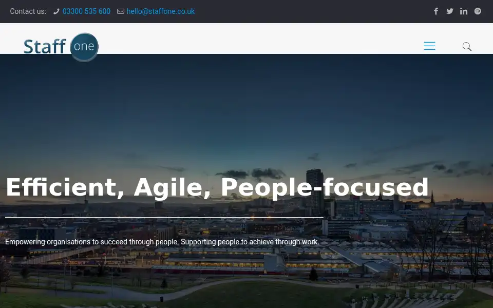 Screenshot of staffone.co.uk