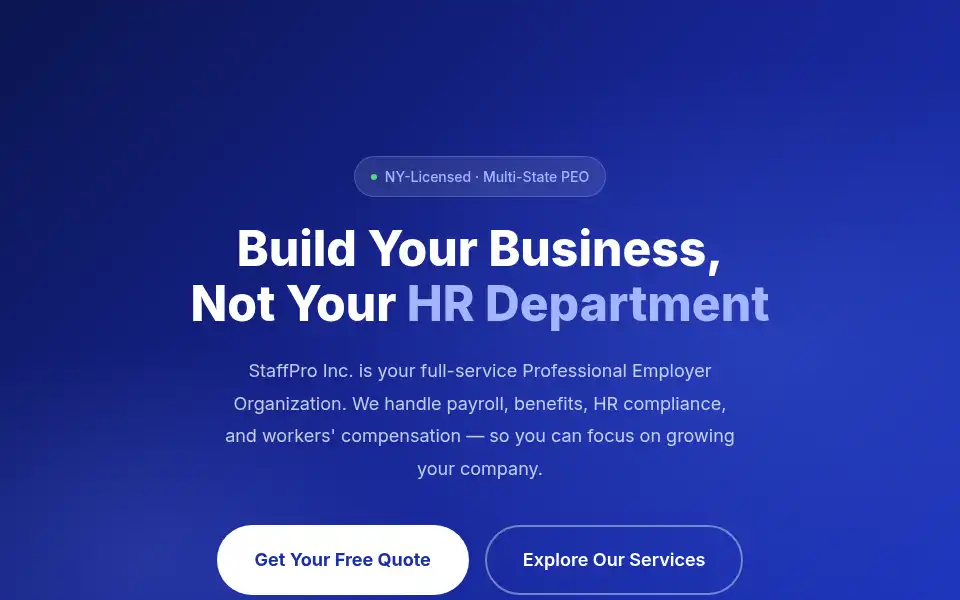 Screenshot of staffproinc.com