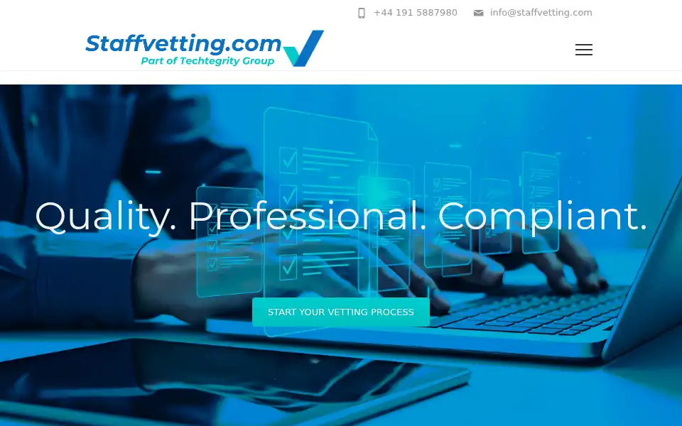 Screenshot of staffvetting.com