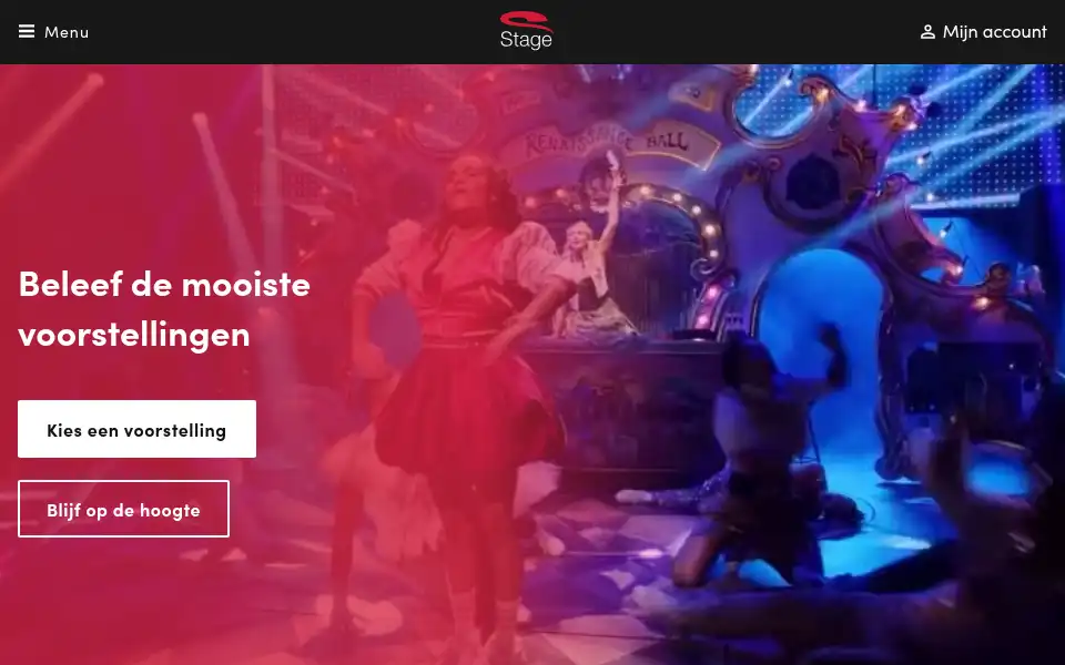 Screenshot of stage-entertainment.nl