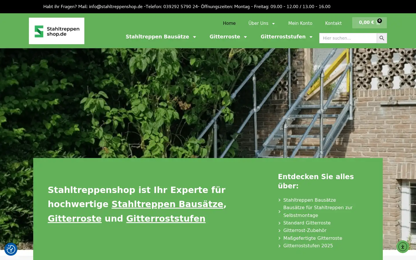 Screenshot of stahltreppenshop.de