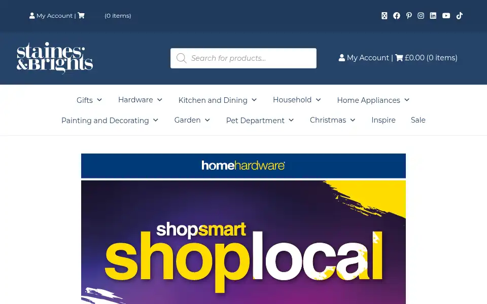 Screenshot of stainesandbrights.co.uk