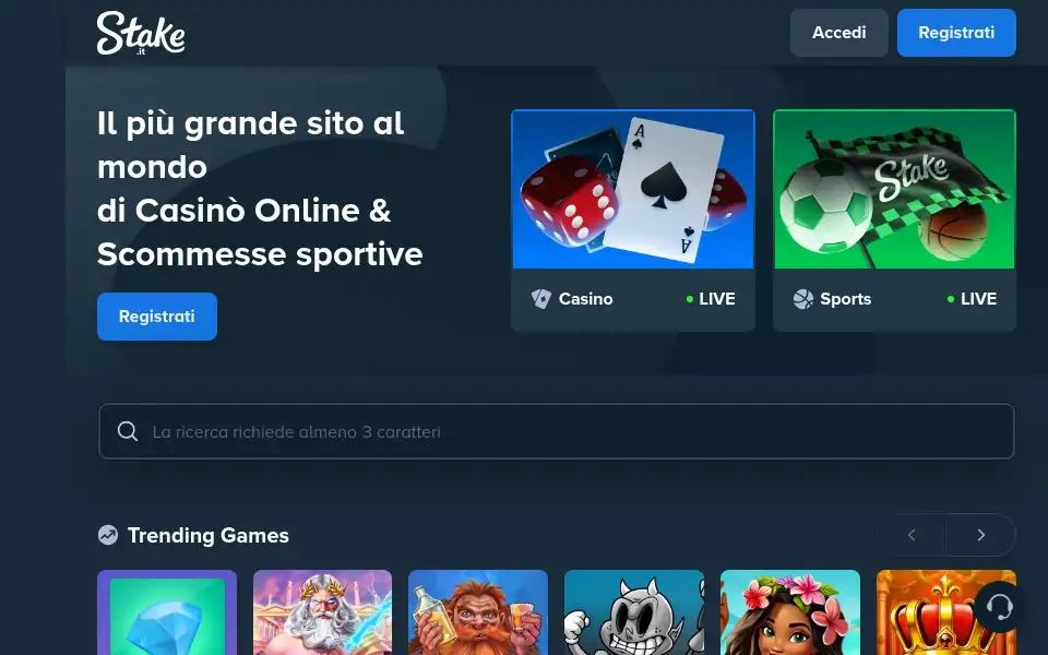 Screenshot of stake.it