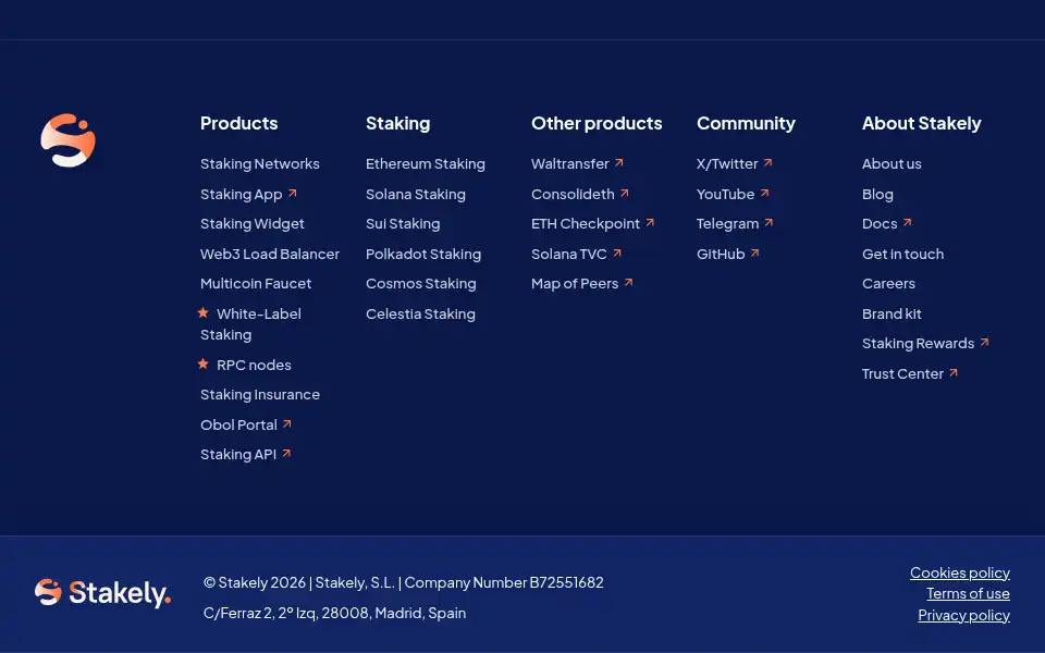 Screenshot of stakely.io