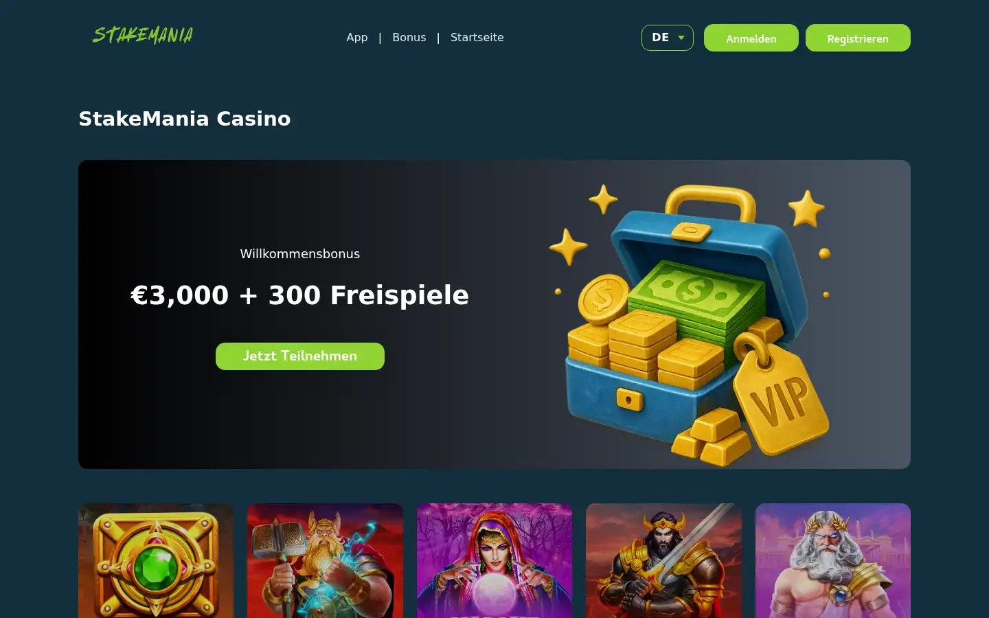 Screenshot of stakemania.net