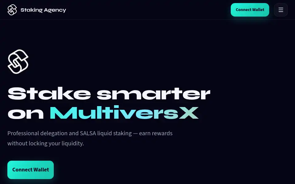 Screenshot of staking.agency