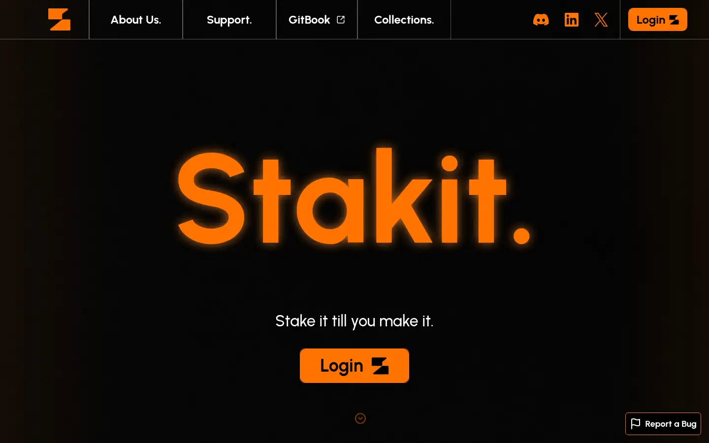 Screenshot of stakit.com