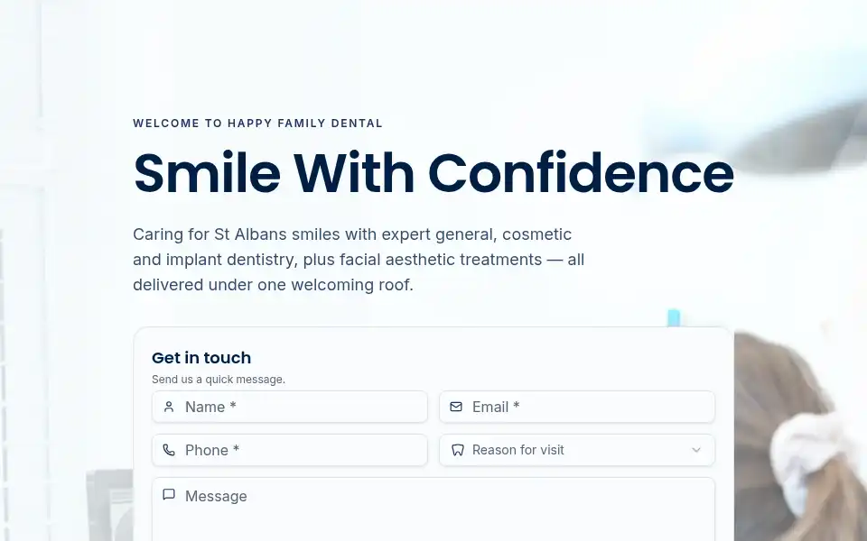 Screenshot of stalbansdentalclinic.co.uk