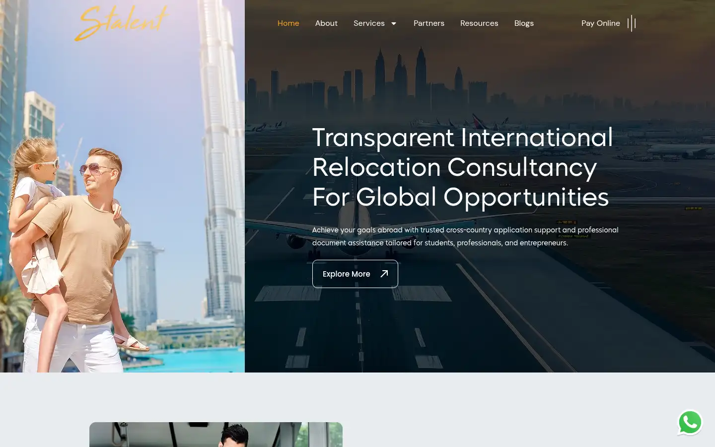 Screenshot of stalentvisa.com