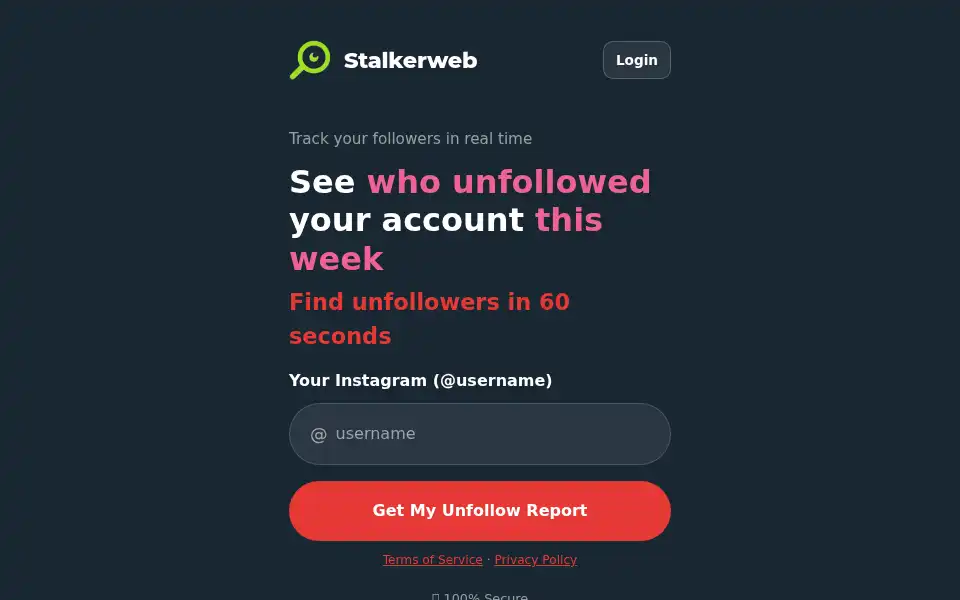 Screenshot of stalkerweb.com