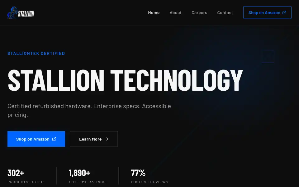 Screenshot of stalliontek.com
