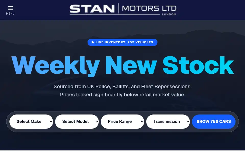 Screenshot of stan-motors.co.uk