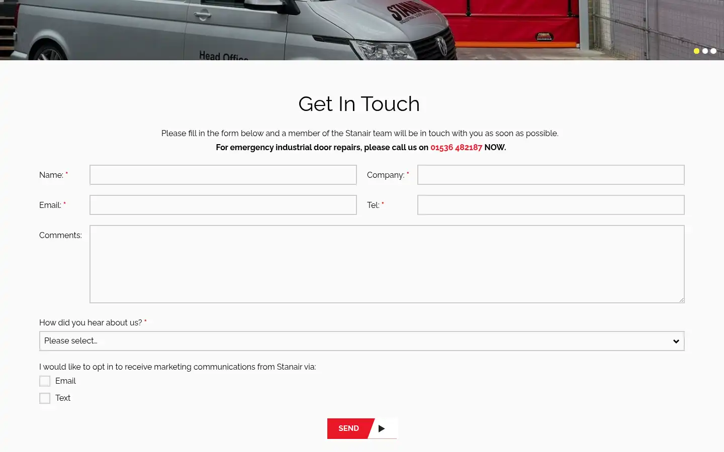Screenshot of stanair.co.uk