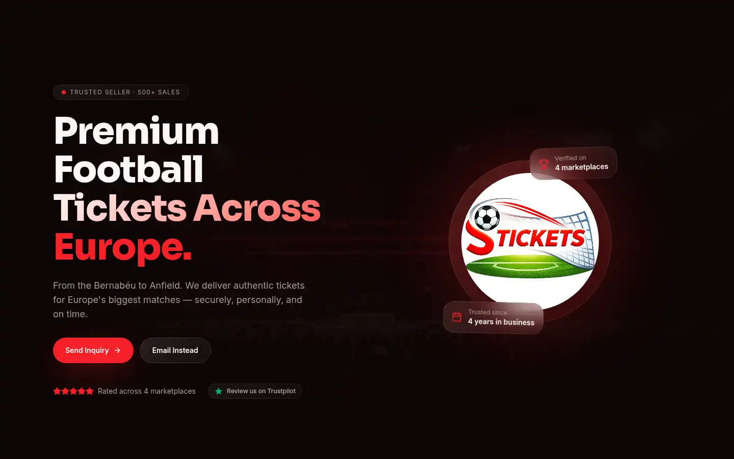 Screenshot of stanatickets.com