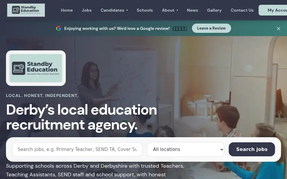 Screenshot of standbyeducation.co.uk