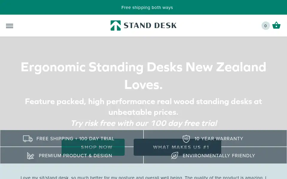 Screenshot of standdesk.nz
