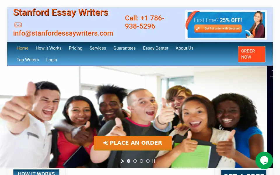 Screenshot of stanfordessaywriters.com