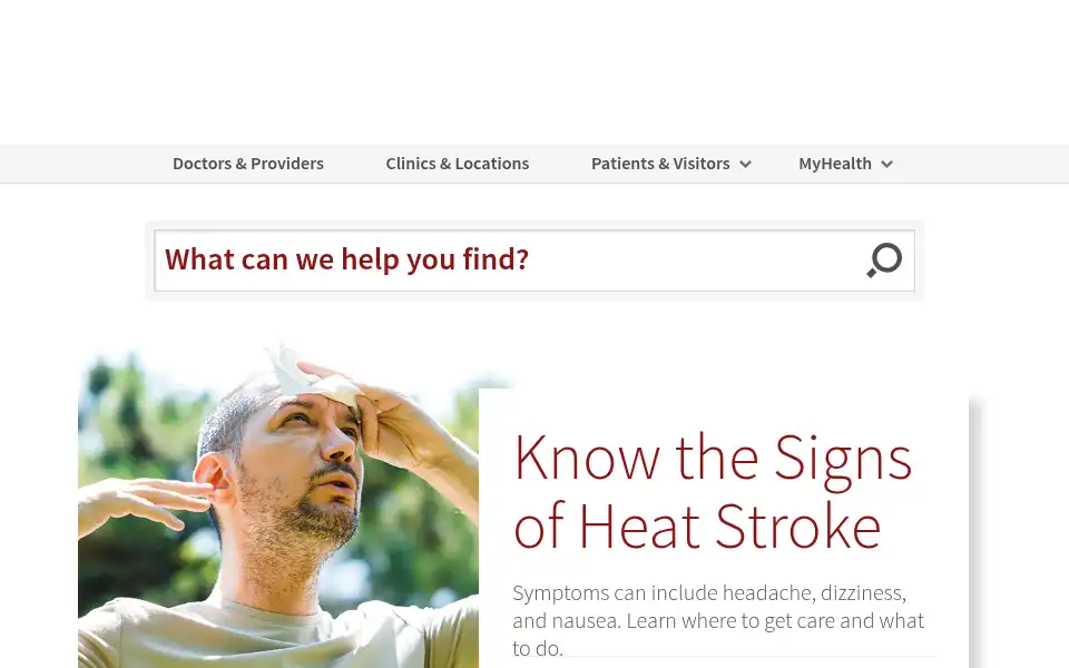 Screenshot of stanfordhealthcare.org
