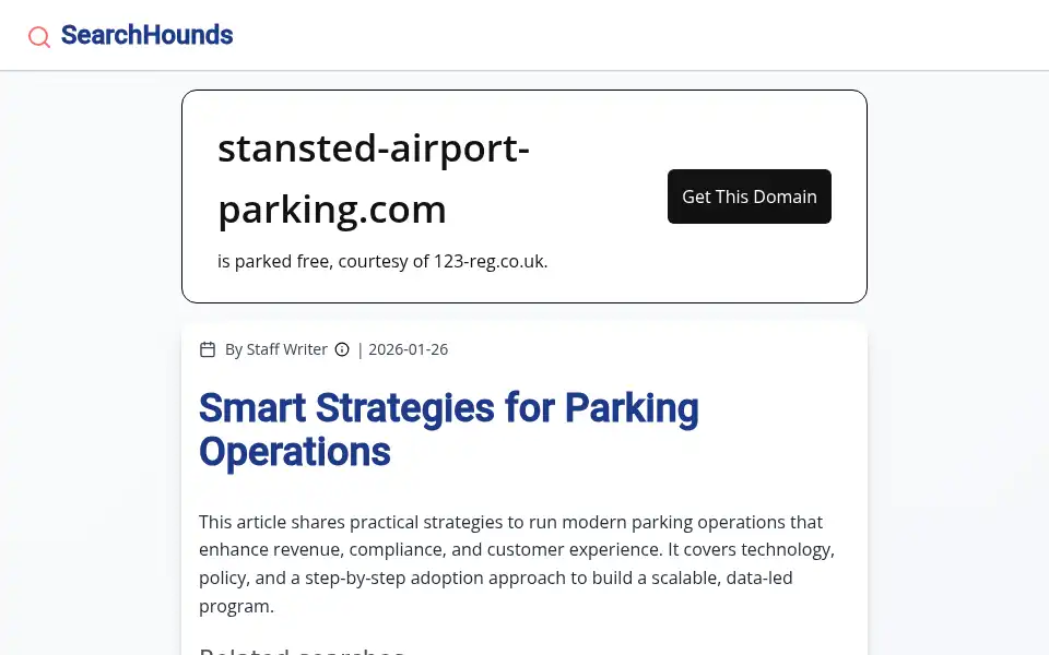 Screenshot of stansted-airport-parking.com