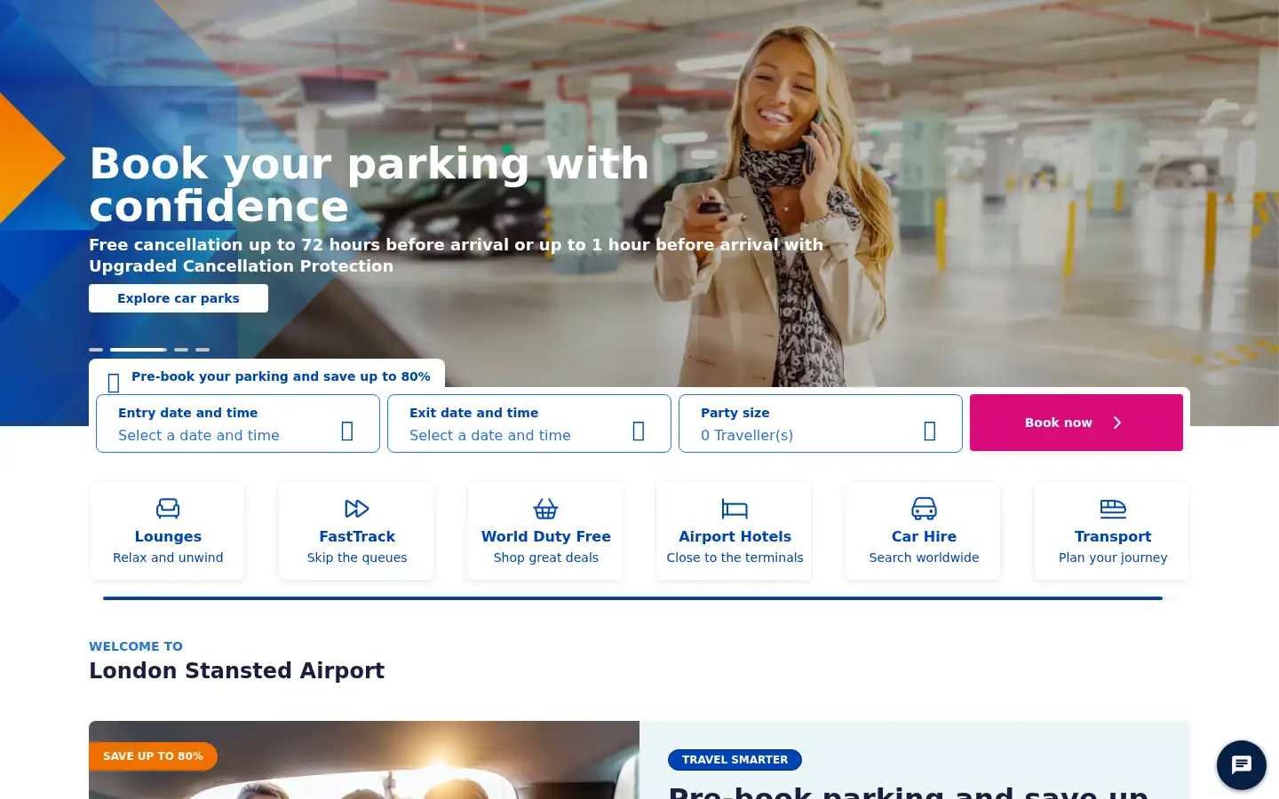 Screenshot of stanstedairport.com