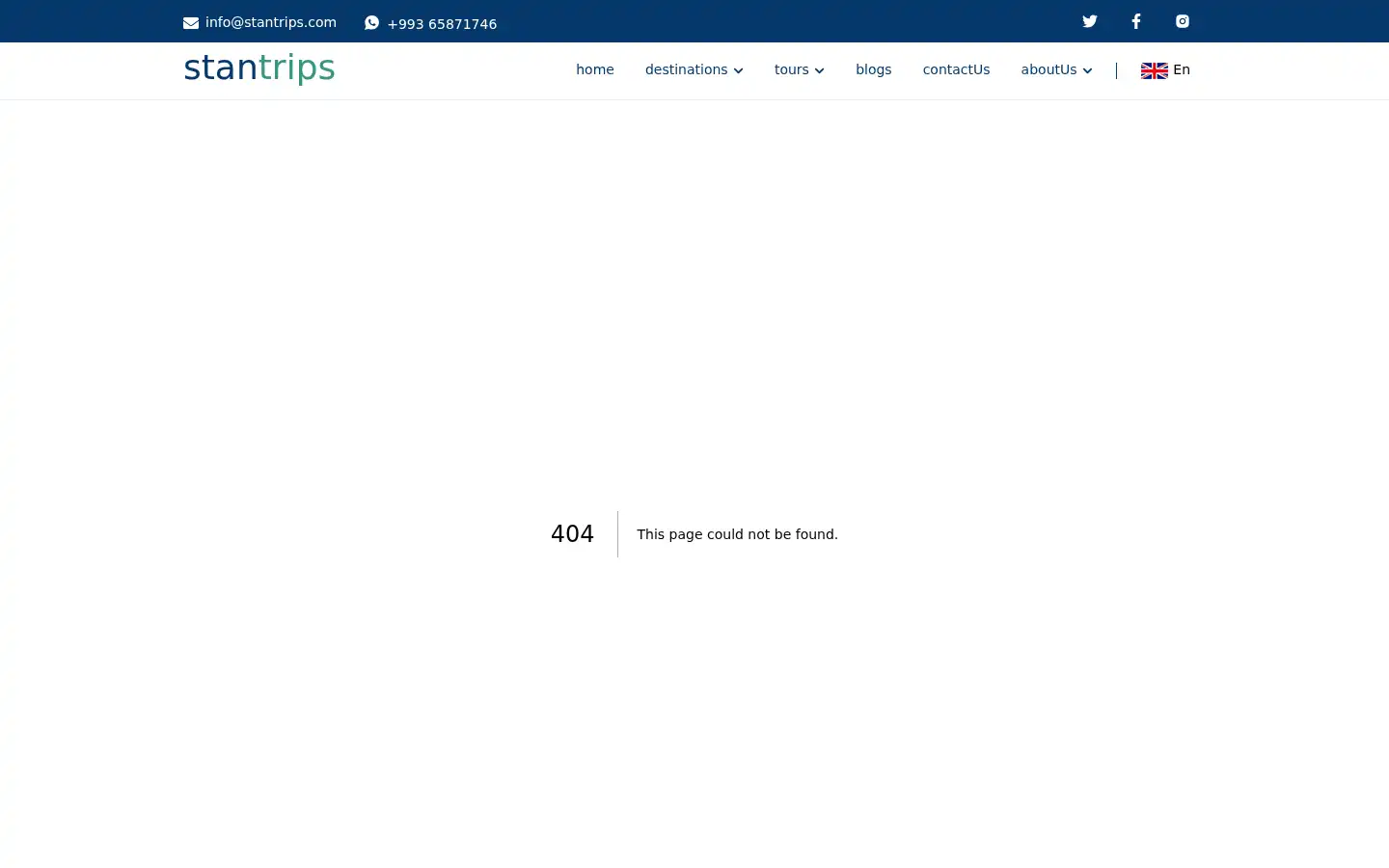 Screenshot of stantrips.com
