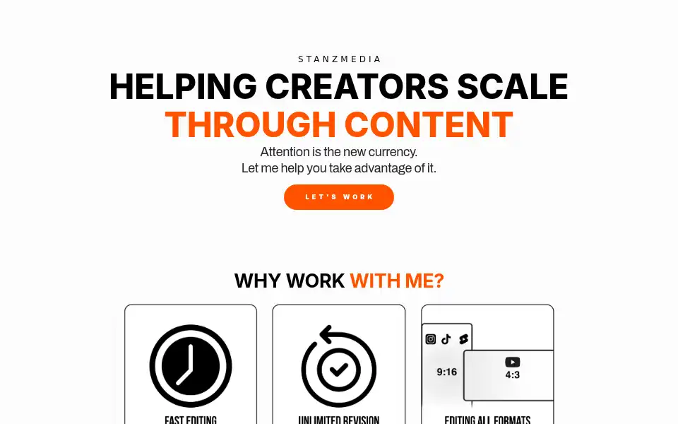 Screenshot of stanzmedia.com