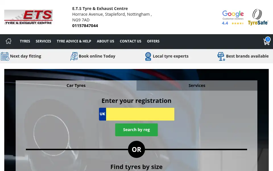 Screenshot of staplefordtyres.co.uk
