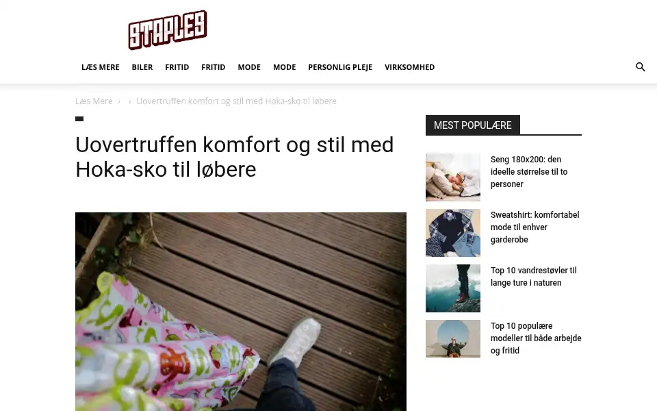 Screenshot of staples.dk
