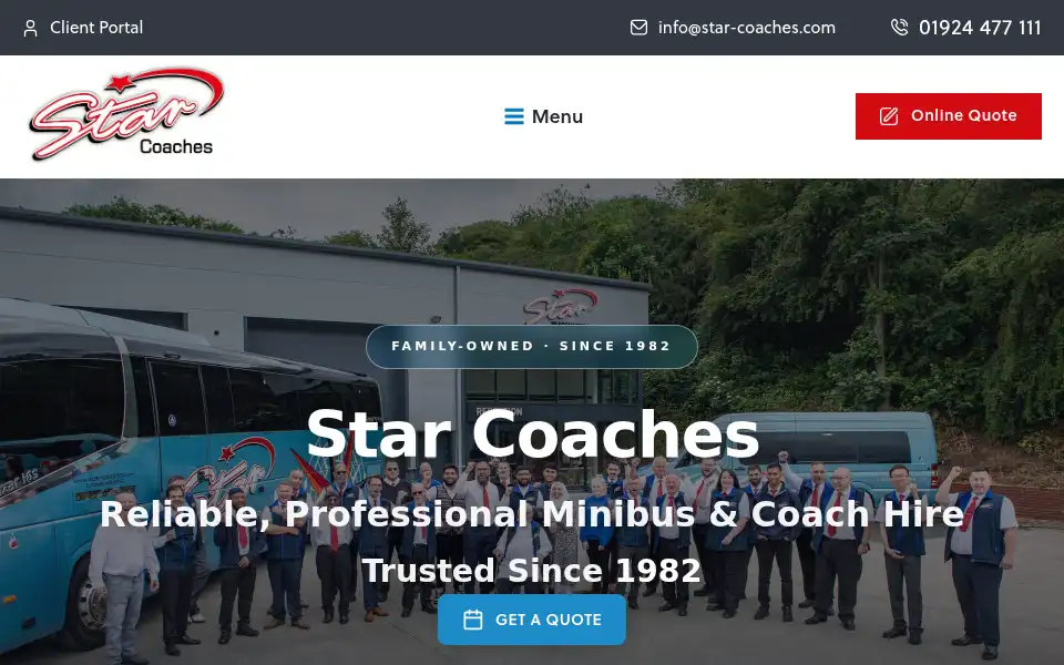 Screenshot of star-coaches.com