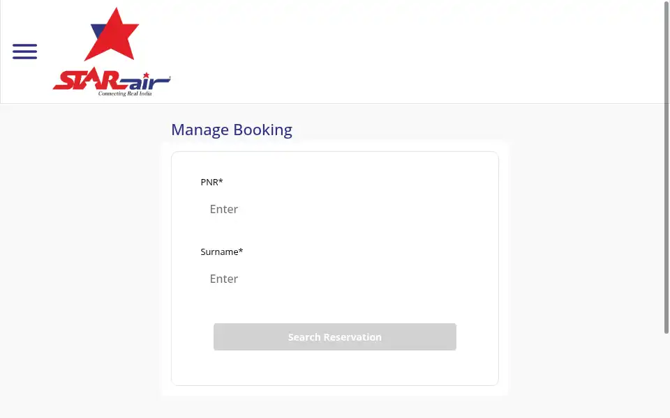 Screenshot of starair.in