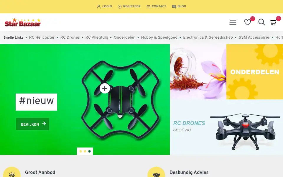 Screenshot of starbazaar.nl