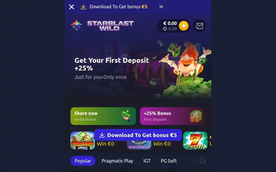 Screenshot of starblastwildaz.vip