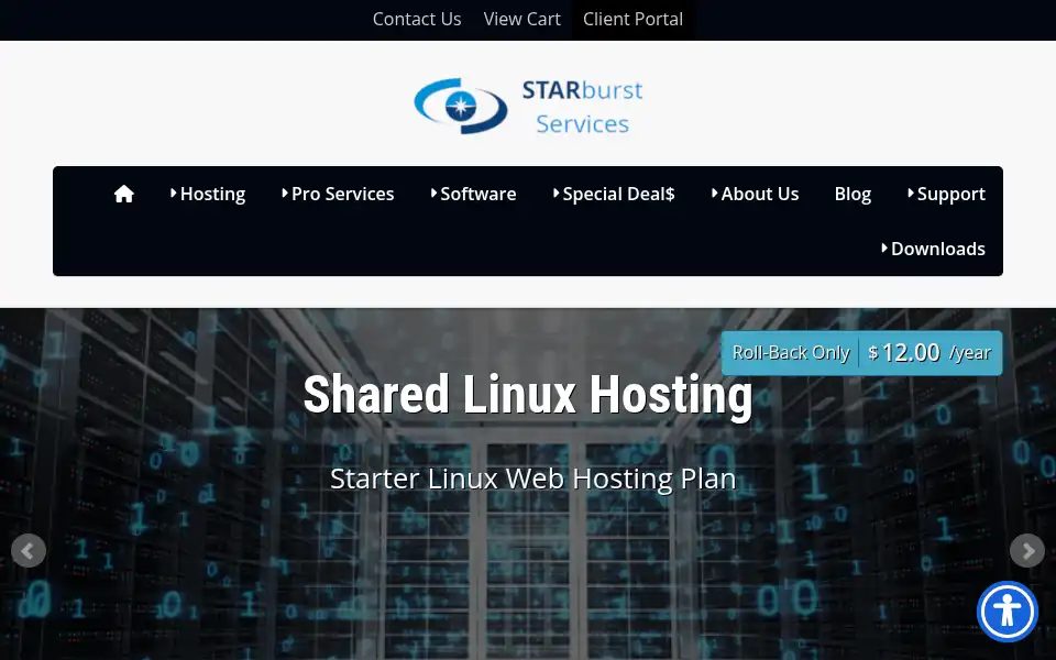 Screenshot of starburstservices.com