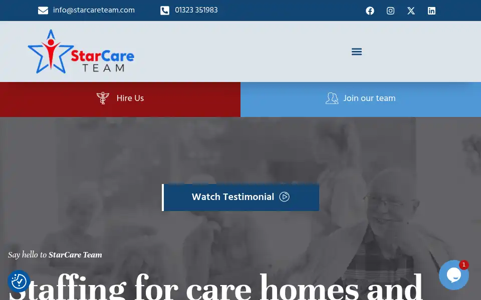 Screenshot of starcareteam.com