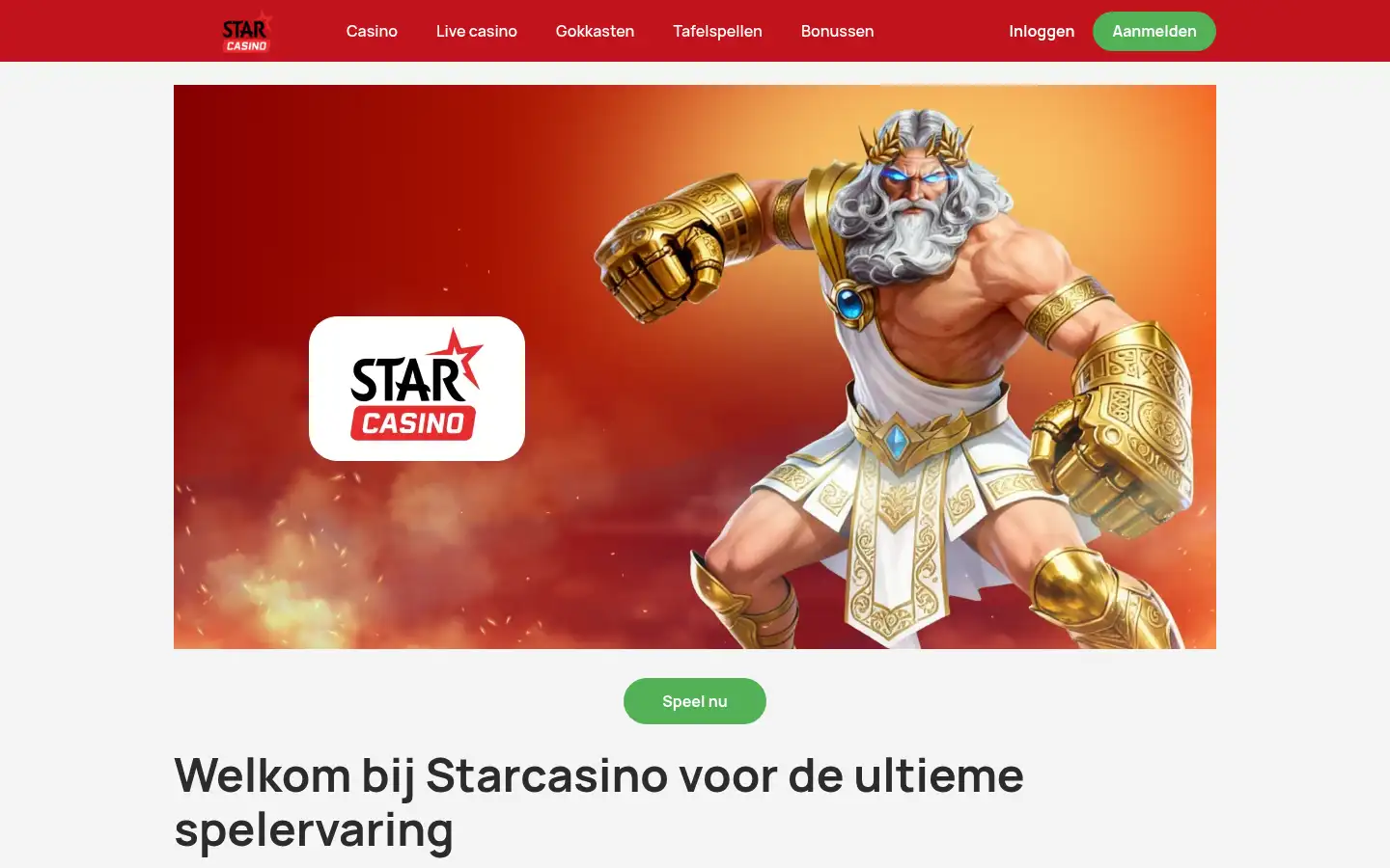 Screenshot of starcasino-nl.co