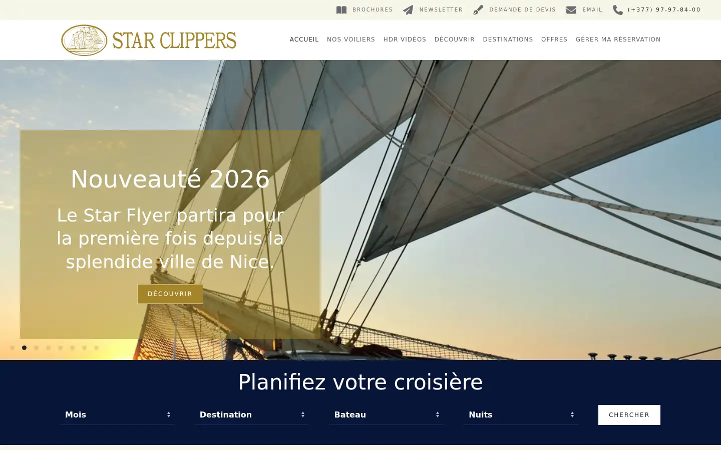 Screenshot of starclippers.com