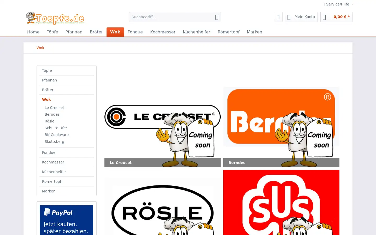 Screenshot of starcooks24.de