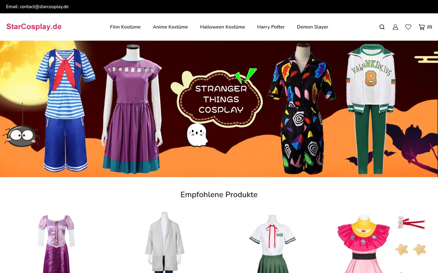 Screenshot of starcosplay.de
