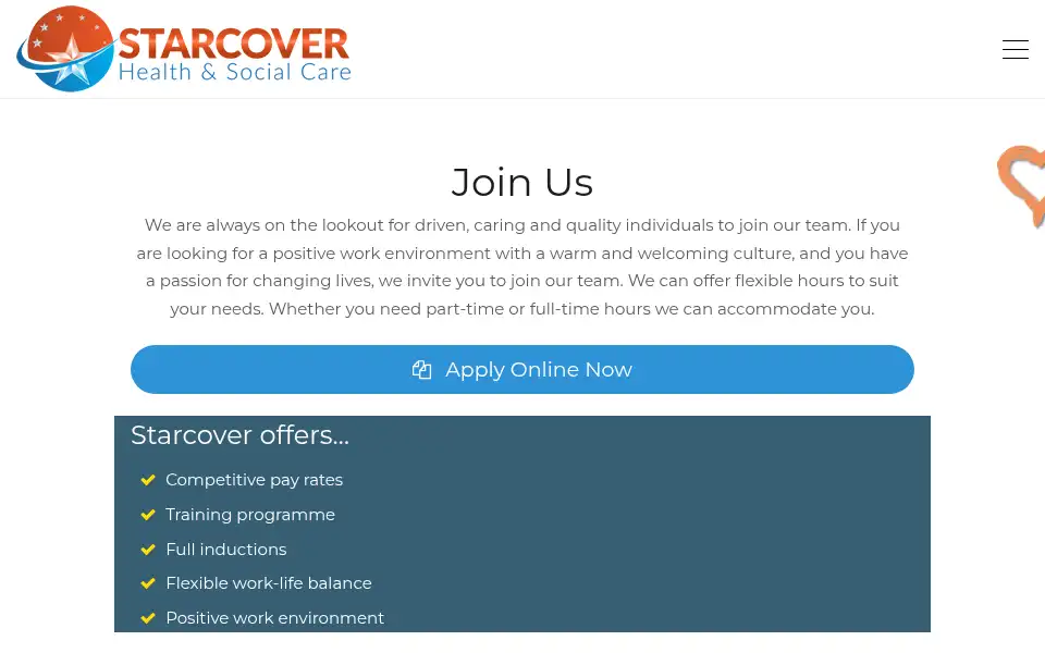 Screenshot of starcover.co.uk