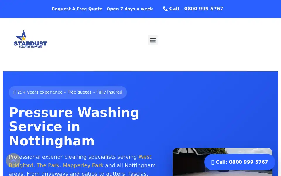 Screenshot of stardustcleaning.co.uk
