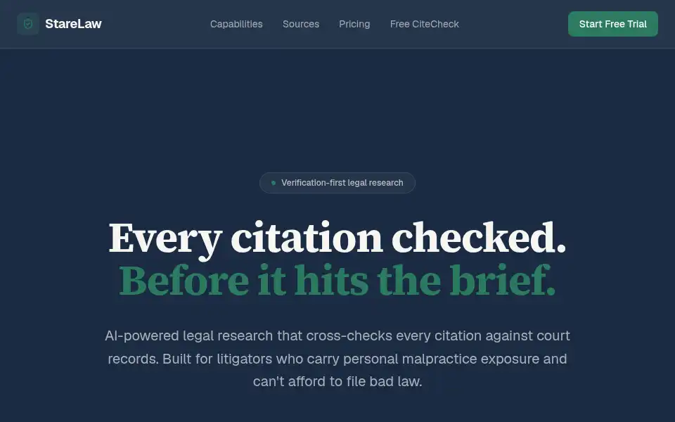Screenshot of starelaw.com