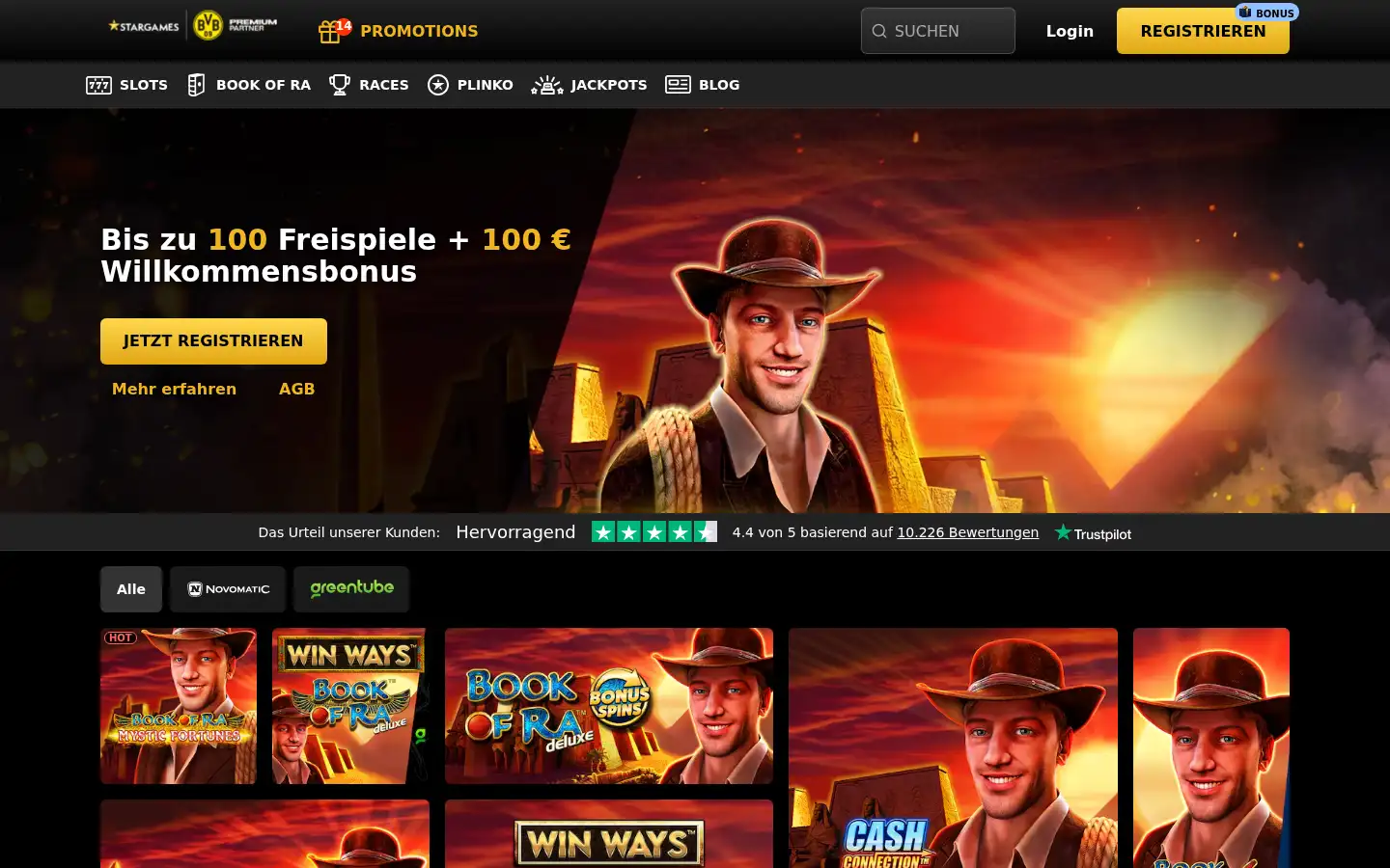 Screenshot of stargames.net