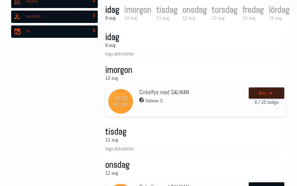Screenshot of starkgym.se