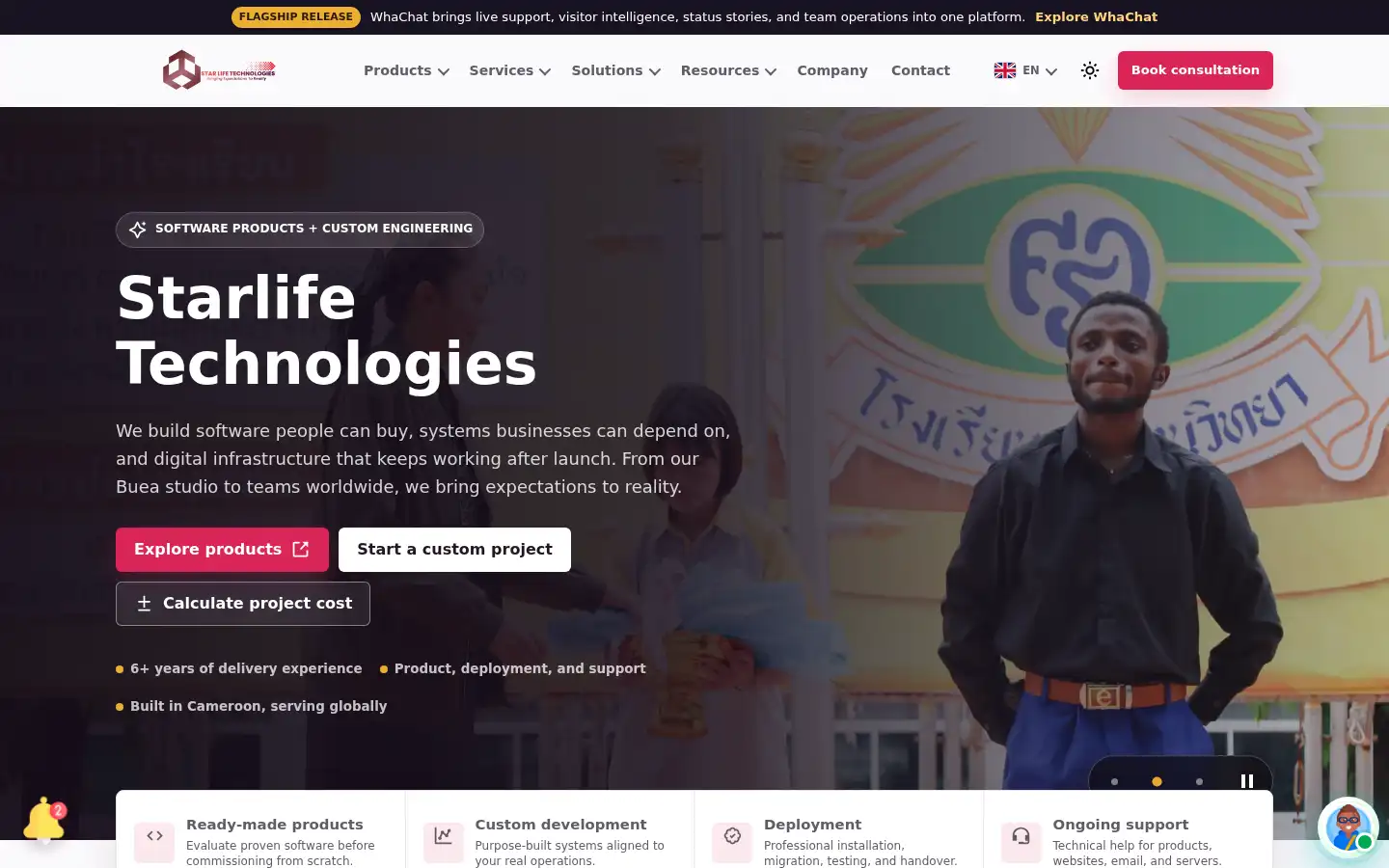 Screenshot of starlifetech.com