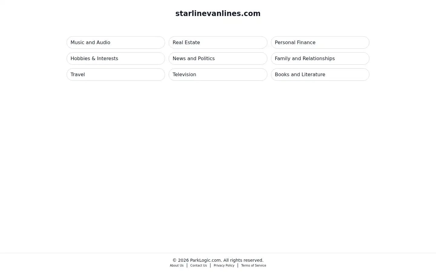 Screenshot of starlinevanlines.com