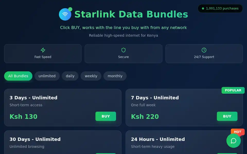 Screenshot of starlink-databundles.base44.app
