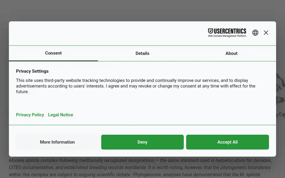 Screenshot of starpythons.com
