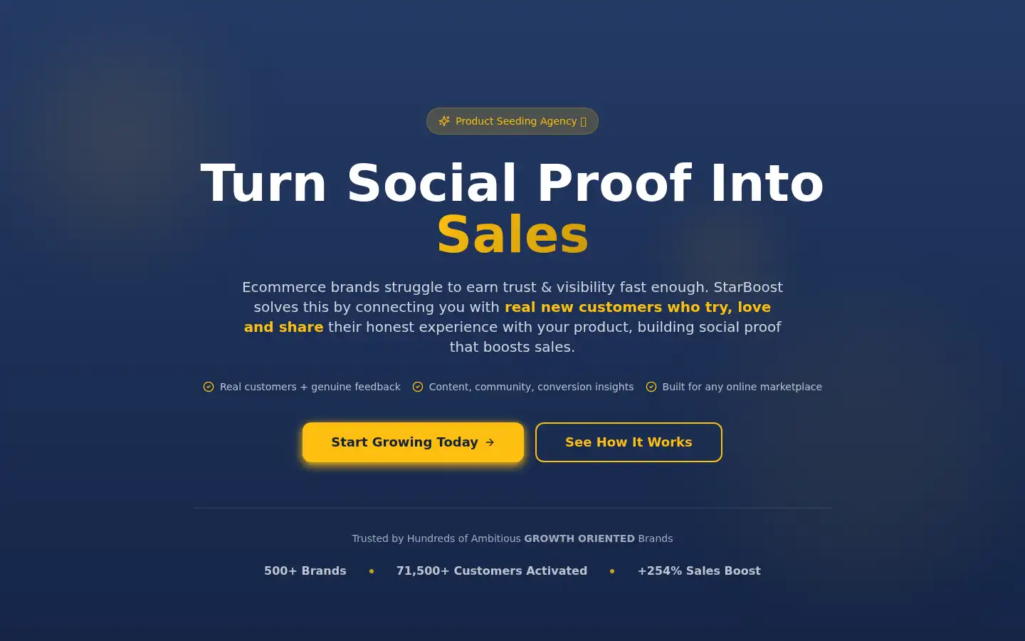 Screenshot of starrboost.com