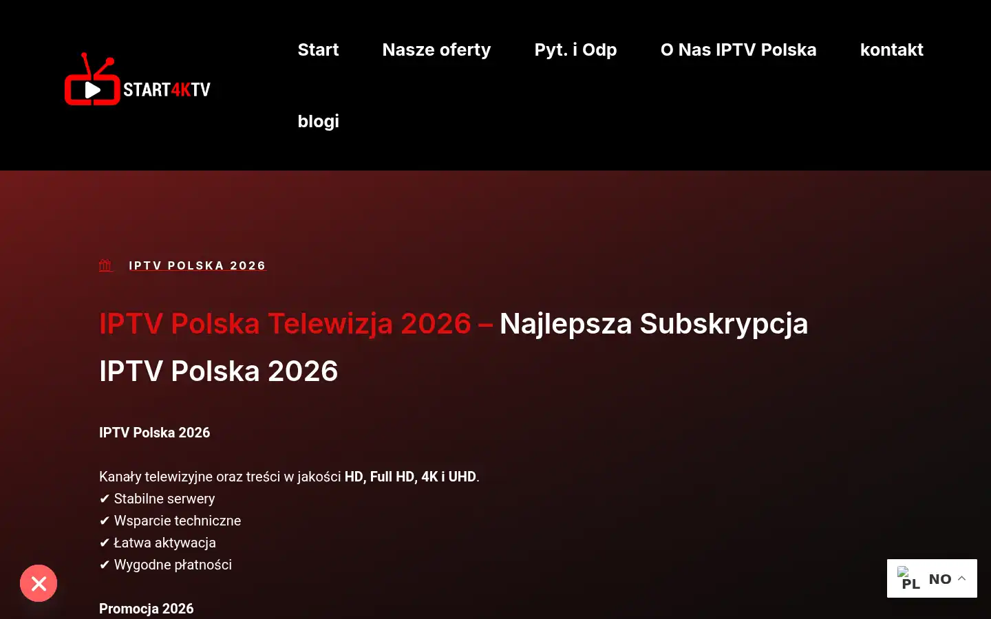 Screenshot of start4ktv.com