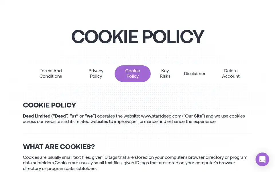 Screenshot of startdeed.com